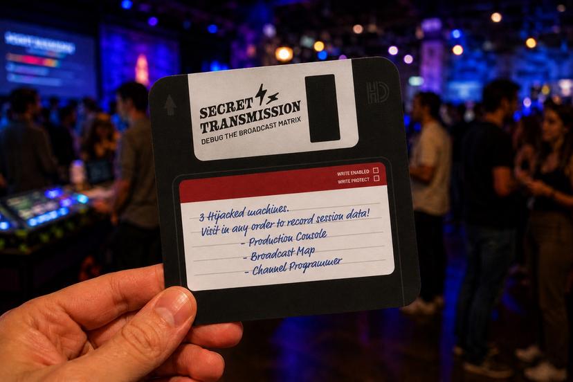 A collectible coaster keepsake, stamped with a team's progress through The Secret Transmission